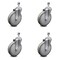 Service Caster 6 Inch Gray Polyurethane Wheel Swivel 1/2 Inch Threaded Stem Caster Set SCC SCC-TS20S614-PPUB-121315-4 - alternate 1